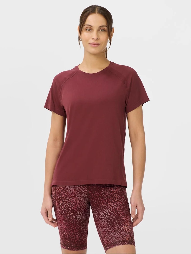 Sweaty Betty Red Athlete Featherweight Seamless T-Shirt - Image 2 of 6