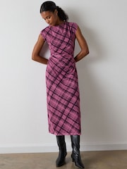 Whistles Check Mesh Midi Dress - Bild 1 von 5