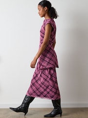 Whistles Check Mesh Midi Dress - Bild 3 von 5