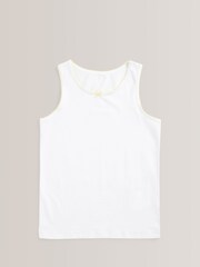 White with Trim 5 Pack Vests (1.5-16yrs) - Image 3 of 8