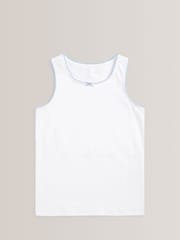 White with Trim 5 Pack Vests (1.5-16yrs) - Image 6 of 8