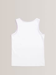 White with Trim 5 Pack Vests (1.5-16yrs) - Image 7 of 8