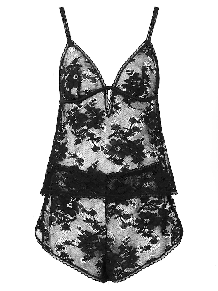 Ann Summers Black Enlightening Lace Cami Set - Image 5 of 5