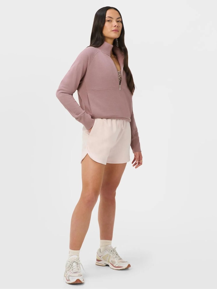 Sweaty Betty Pink Wash Cloud Weight High-Waisted Shorts - Image 1 of 6