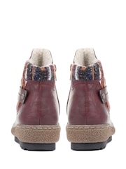 Pavers Red Ladies Wide Fit Ankle Boots - Image 3 of 5
