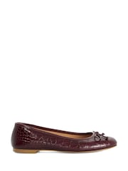 Dune London Red Wf Helenne Ballet Pumps - Image 2 of 6