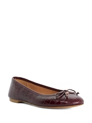 Dune London Red Wf Helenne Ballet Pumps - Image 3 of 6