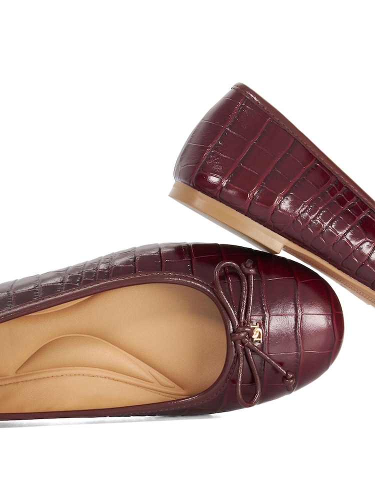 Dune London Red Wf Helenne Ballet Pumps - Image 6 of 6