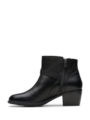 Clarks Black Standard Fit (F) British Neva Western Buckle Boots - Image 2 of 7