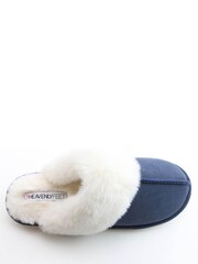Heavenly Feet Blue Ladies Comfort Slippers - Image 4 of 4