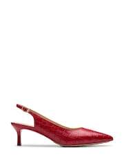 Clarks Red Leather Adela Sling Shoes - Image 1 of 7
