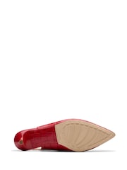 Clarks Red Leather Adela Sling Shoes - Image 7 of 7