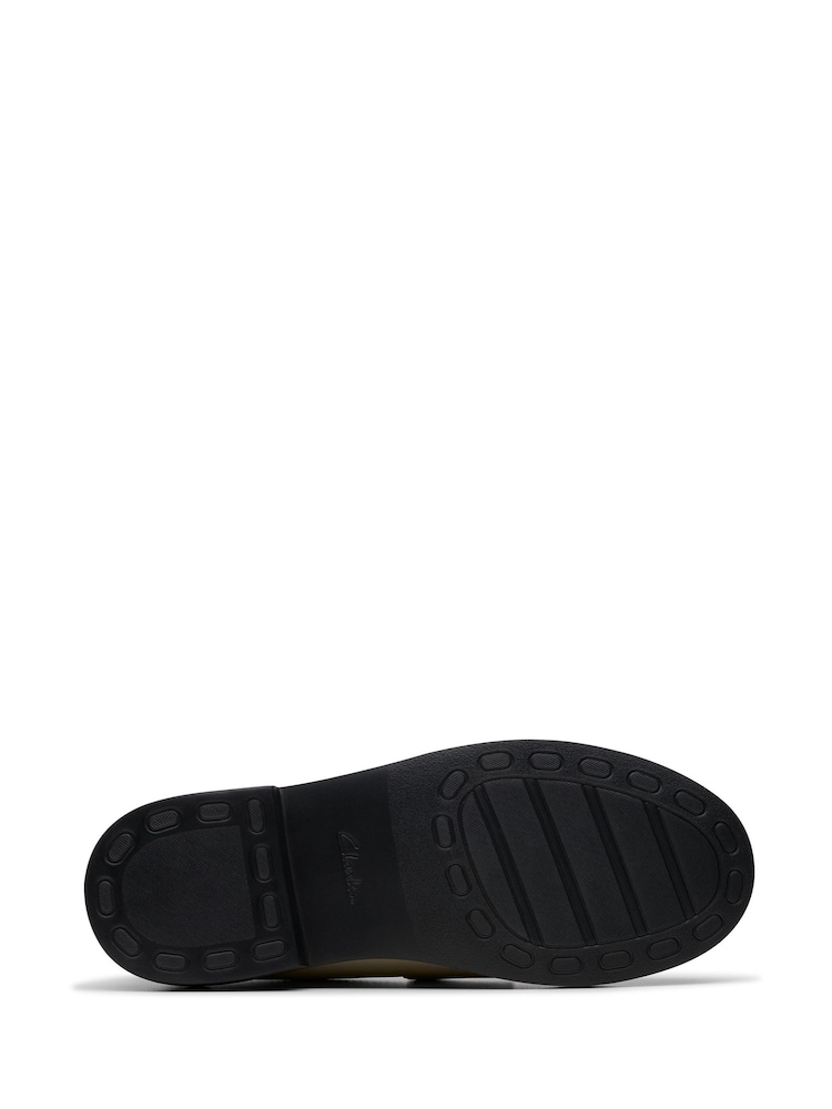 Kremowy - Skórzane mokasyny Clarks - Image 3 of 7
