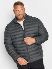 BadRhino Big & Tall Black Padded Collar Coat - Image 1 of 4
