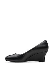Clarks Black Standard Fit (D) Leather Olivette Pearl Shoes - Image 2 of 7