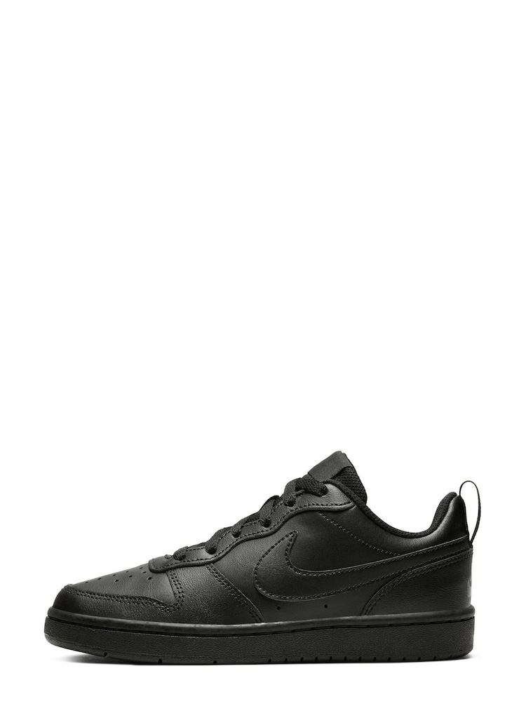 Nike Black Court Borough Low Youth Trainers - Image 2 of 6