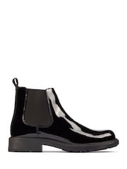Clarks Black Wide Fit (G) Patent Orinoco2 Lane Boots - Image 1 of 7