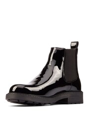 Clarks Black Wide Fit (G) Patent Orinoco2 Lane Boots - Image 4 of 7
