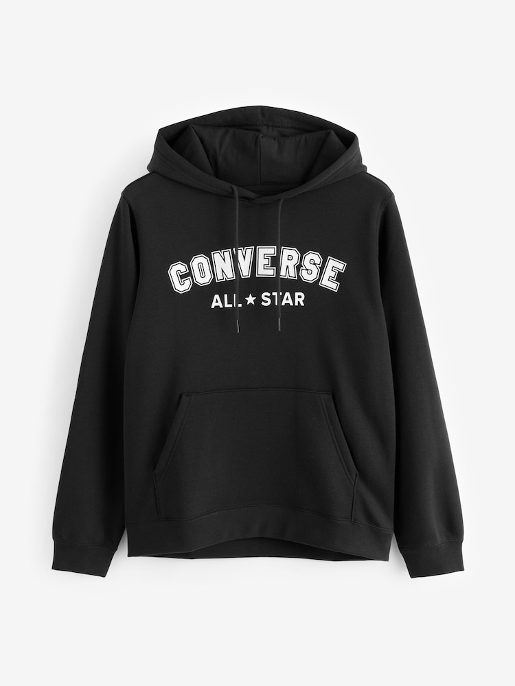 Converse Black All Star Chevron Graphic 100% Cotton Hoodie - Image 4 of 4