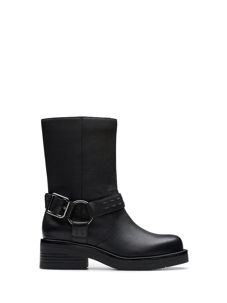 Clarks Black Leather Rebelle Up Boots - Image 1 of 7