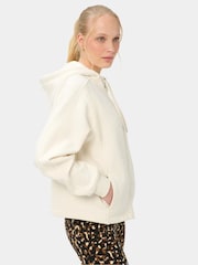 Sweaty Betty White Premium Brushed Zip Through Hoodies - Image 1 of 6