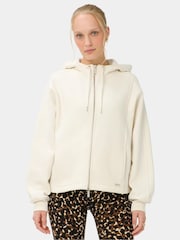Sweaty Betty White Premium Brushed Zip Through Hoodies - Image 2 of 6