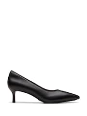 Clarks Black Leather Adela Court Shoes - Image 1 of 7