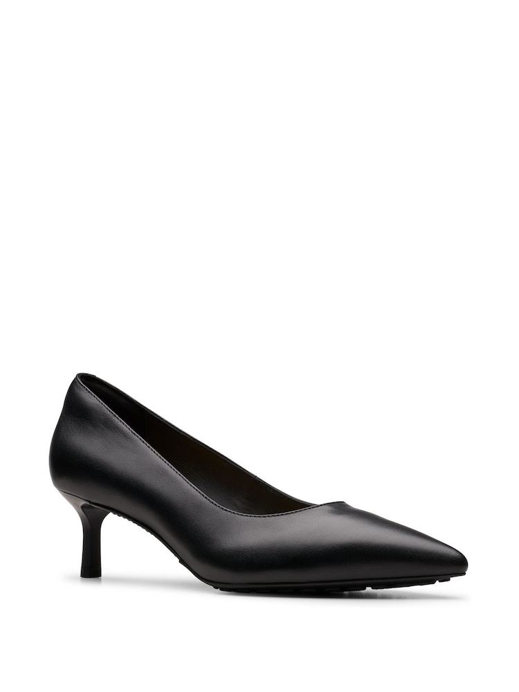 Clarks Black Leather Adela Court Shoes - Image 7 of 7