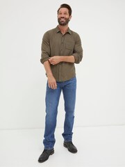 FatFace Green Glynde Grid Check Shirt - Image 1 of 4