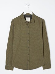 FatFace Green Glynde Grid Check Shirt - Image 4 of 4