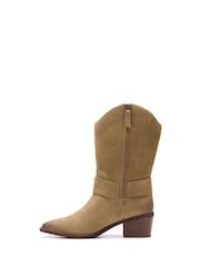 Clarks Natural Suede Leather Morzine Rise Western Boots - Image 2 of 7