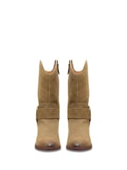 Clarks Natural Suede Leather Morzine Rise Western Boots - Image 5 of 7