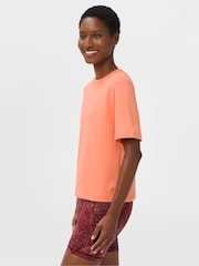 Πορτοκαλί - Sweaty Betty Μπλούζα Elevated Cotton σε ίσια γραμμή - Εικόνα 1 από 6