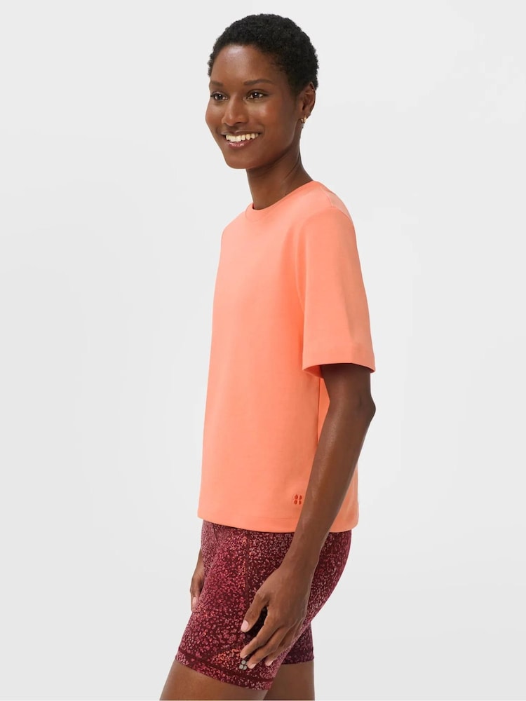 Πορτοκαλί - Sweaty Betty Μπλούζα Elevated Cotton σε ίσια γραμμή - Εικόνα 1 από 6 Πορτοκαλί - Sweaty Betty Μπλούζα Elevated Cotton σε ίσια γραμμή - Εικόνα 1 από 6