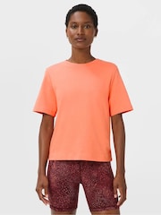 Πορτοκαλί - Sweaty Betty Μπλούζα Elevated Cotton σε ίσια γραμμή - Εικόνα 4 από 6