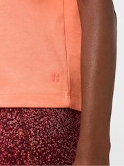 Πορτοκαλί - Sweaty Betty Μπλούζα Elevated Cotton σε ίσια γραμμή - Εικόνα 5 από 6
