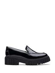 Temna črna lakota - Clarks Stran mokasini - Slika 1 iz 7