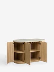 Light Natural Marble and Wood Effect Nomad Swivel Desk - Image 10 of 20