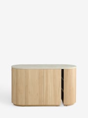 Light Natural Marble and Wood Effect Nomad Swivel Desk - Image 11 of 20