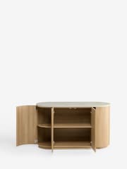 Light Natural Marble and Wood Effect Nomad Swivel Desk - Image 12 of 20