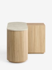 Light Natural Marble and Wood Effect Nomad Swivel Desk - Image 14 of 20