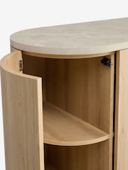 Light Natural Marble and Wood Effect Nomad Swivel Desk - Image 18 of 20