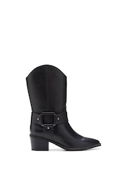 Clarks Black Leather Morzine Rise Western Boots - Image 1 of 7