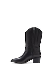 Clarks Black Leather Morzine Rise Western Boots - Image 2 of 7