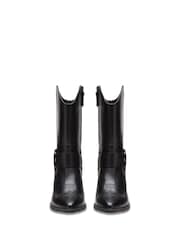 Clarks Black Leather Morzine Rise Western Boots - Image 5 of 7