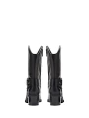 Clarks Black Leather Morzine Rise Western Boots - Image 6 of 7