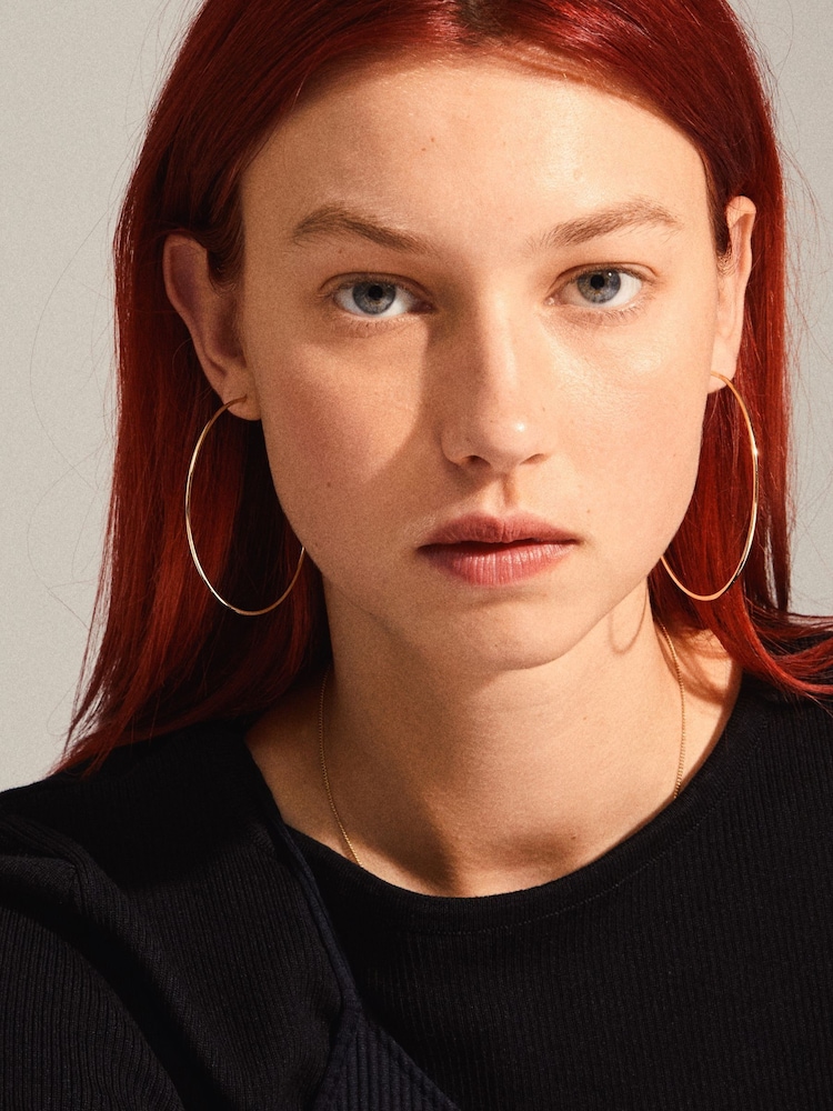 PILGRIM Gold Hoop 60 mm Sanne Earrings - Image 2 of 3