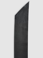 Black Leather Tort Buckle Waist Belt - Image 3 of 4