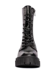 Clarks Black Leather Page Lace Boots - Image 4 of 7