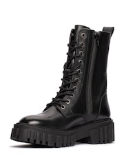 Clarks Black Leather Page Lace Boots - Image 6 of 7
